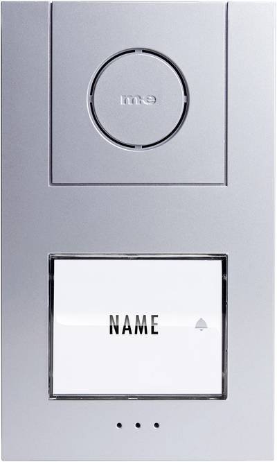 m-e modern-electronics VISTUS AD ALU 410 Vistus Türsprechanlage Kabelgebunden Außeneinheit 1 Familienhaus Silber, Weiß