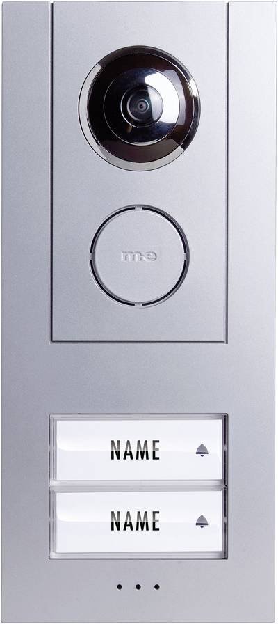 m-e modern-electronics VISTUS VD ALU 620 Vistus Video-Türsprechanlage Kabelgebunden Außeneinheit 2 Familienhaus Silber