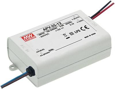 MEAN WELL APV-25-15 LED-Trafo Konstantspannung 25 W 0 - 1.68 A 15 V/DC nicht dimmbar, Überlastschutz 1 St.