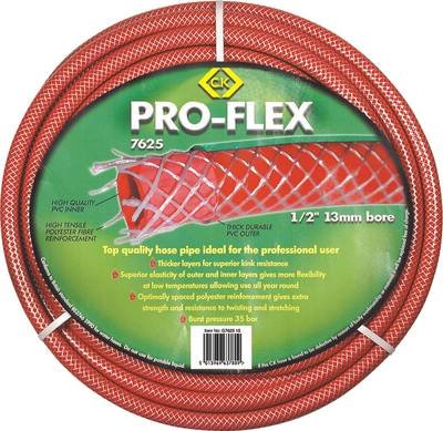 C.K G762575 Pro-Flex 13 mm 75 m 1/2 Zoll 1 St. Rot Gartenschlauch