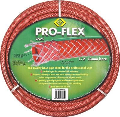 C.K G762515 Pro-Flex 13 mm 15 m 1/2 Zoll 1 St. Rot Gartenschlauch