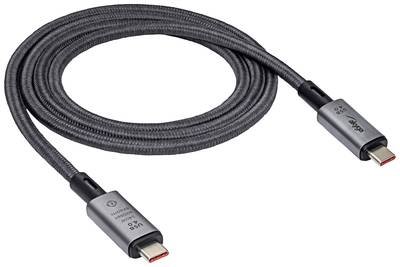 Akyga USB-Kabel USB-C® Stecker, USB-C® Stecker 1.00 m Grau AK-USB-45
