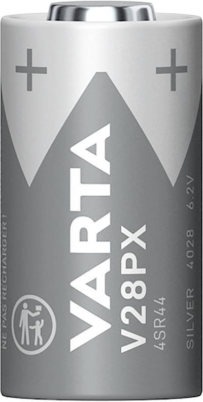 Varta SILVER Cylindr.V28PX/4SR44 Bl1 Fotobatterie 4SR44 Silberoxid 145 mAh 6.2 V 1 St.