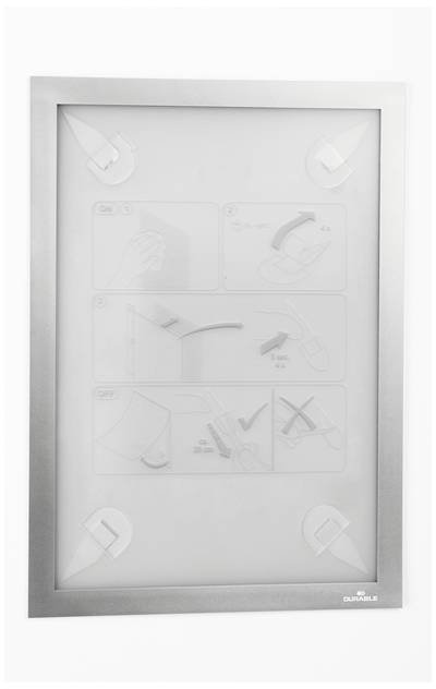 Durable 484323 Dokumentenhalter Silber (B x H) 236 mm x 323 mm DIN A4 hoch, DIN A4 quer