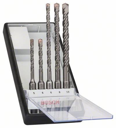 Bosch Accessories SDS-Plus-Bohrersatz 5-tlg.RobL 5/6x50/100mm+6/8/10x100/160mm 2607019927 Hartmetall Hammerbohrer-Set 5t