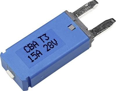 Hansor Circuit Breaker Mini, type 3. Manual Reset, 15A CBA3 Series 15A Sicherungsautomat Standard Flachsicherung 15 A Bl