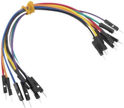 MikroElektronika MIKROE-513 Jumper-Kabel Raspberry Pi®, Banana Pi, Arduino [10x Drahtbrücken-Stecker - 10x Drahtbrücken-