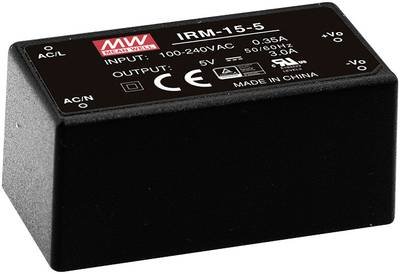 MEAN WELL IRM-15-5 AC/DC-Printnetzteil 5 V/DC 3 A 15 W