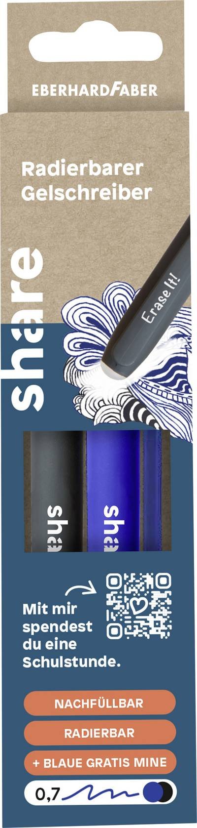 share Gelroller Blau, Schwarz 0.7 mm