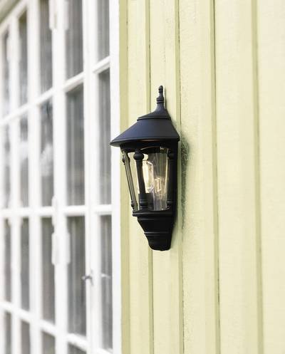 Konstsmide Virgo 569-750 Außenwandleuchte Energiesparlampe, LED E27 60 W Schwarz