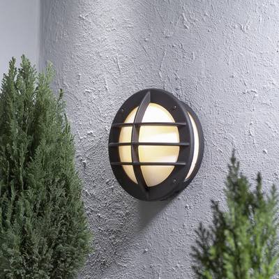 Konstsmide Oden 516-752 Außenwandleuchte Energiesparlampe, LED E27 60 W Schwarz