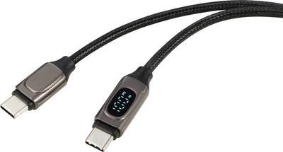 Renkforce USB-Kabel USB 2.0 USB-C® Stecker, USB-C® Stecker 0.50 m Silber (metallic) RF-6249292