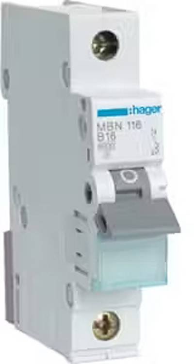 Hager MBN116 MBN116 Leitungsschutzschalter 1polig 16 A