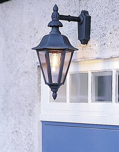 Konstsmide Pallas Down 483-750 Außenwandleuchte Energiesparlampe, LED E27 60 W Schwarz