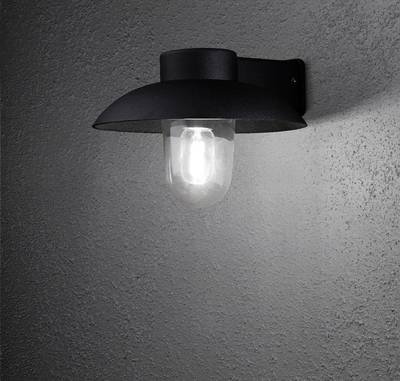 Konstsmide Mani 415-750 Außenwandleuchte Energiesparlampe, LED E27 60 W Schwarz