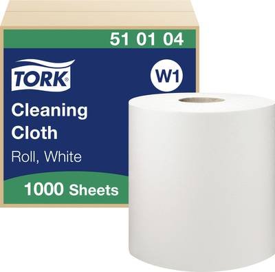 Reinigungstücher Rolle Weiß W1, mehrfach verwendbar, 1 × 1.000 Tücher