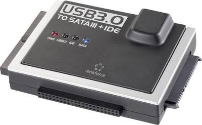 Renkforce Festplatten Adapter [1x USB 3.2 Gen 1 Stecker A (USB 3.0) - 1x IDE-Buchse 40pol., IDE-Buchse 44pol., SATA-Komb