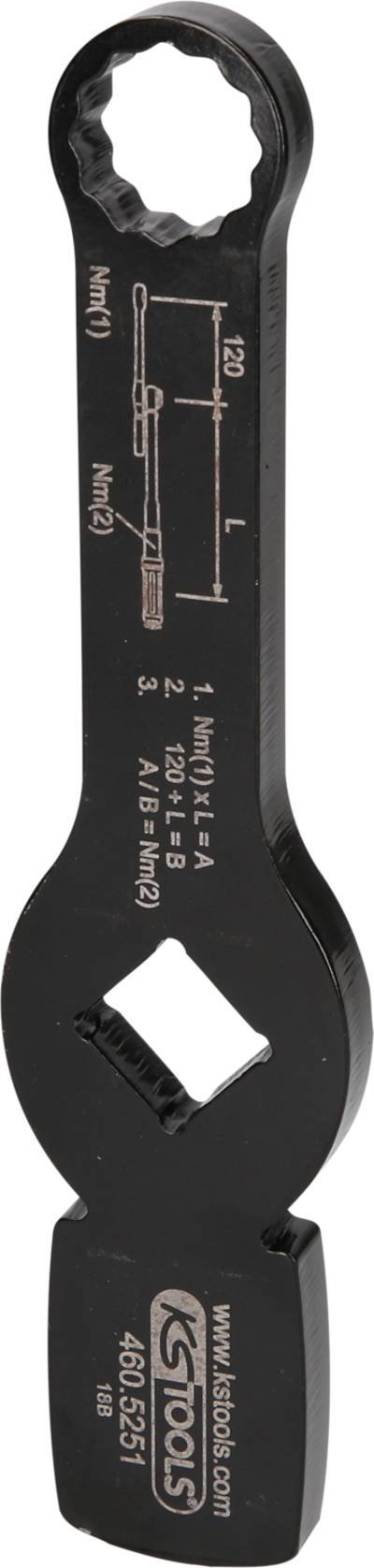 3/4" Schlag-Zwölfkant-Schlüssel mit 2 Schlagflächen, 21 mm KS Tools 460.5251
