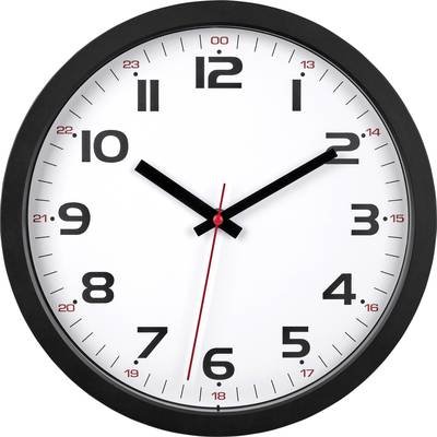 TFA Dostmann 60.3050.01 Quarz Wanduhr 305 mm x 305 mm x 38 mm Schwarz