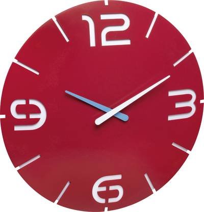 TFA Dostmann 60.3047.05 Quarz Wanduhr 35 cm x 3.5 cm Rot