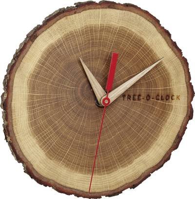 TFA Dostmann 60.3046.08 Quarz Wanduhr 172 mm x 180 mm x 40 mm Eiche, Holz Echtholz