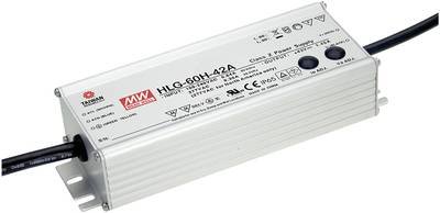 MEAN WELL HLG-60H-48A LED-Treiber, LED-Trafo Konstantspannung, Konstantstrom 62 W 1.3 A 48 V/DC PFC-Schaltkreis, Überlas