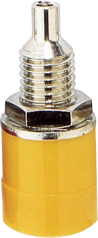 TRU COMPONENTS Laborbuchse Buchse, Einbau vertikal Stift-Ø: 4 mm Gelb 1 St.