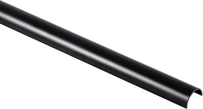 hama 00220990 Alu-Kabelkanal, halbrund, 110 x 3,3 x 1,8 cm, Schwarz