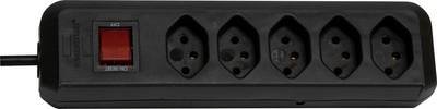 Brennenstuhl 1158002415 Steckdosenleiste mit Schalter Schwarz CH-Stecker 1 St.