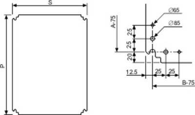 Schneider Electric NSYMPP64 Montageplatte (L x B) 600 mm x 400 mm Polyester Lichtgrau (RAL 7035) 1 St.