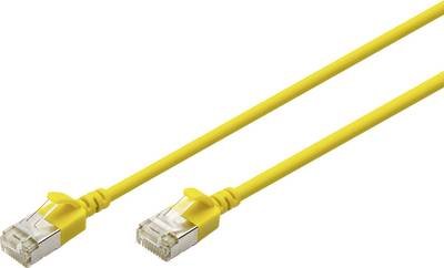 Digitus DK-1632-A-003S-Y RJ45 Netzwerkkabel, Patchkabel CAT 6a F/FTP 0.3 m Gelb Farbcodiert, Geschirmt, mehrdrähtig, mit