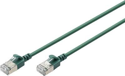 Digitus DK-1632-A-003S-G RJ45 Netzwerkkabel, Patchkabel CAT 6a F/FTP 0.3 m Grün Farbcodiert, Geschirmt, mehrdrähtig, mit