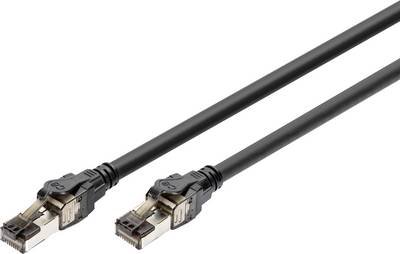 Digitus DK-1843-020 RJ45 Netzwerkkabel, Patchkabel CAT 8.1 S/FTP 2 m Schwarz Farbcodiert, Geschirmt, mehrdrähtig, mit Kn