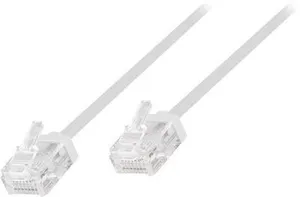 LogiLink CQ3101U RJ45 Netzwerkkabel, Patchkabel CAT 6a U/UTP 15.00 m Weiß extrem dünn, hochflexibel, Flammwidrig, Haloge
