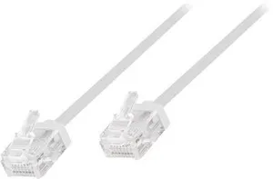 LogiLink CQ3051U RJ45 Netzwerkkabel, Patchkabel CAT 6a U/UTP 2.00 m Weiß extrem dünn, hochflexibel, Flammwidrig, Halogen