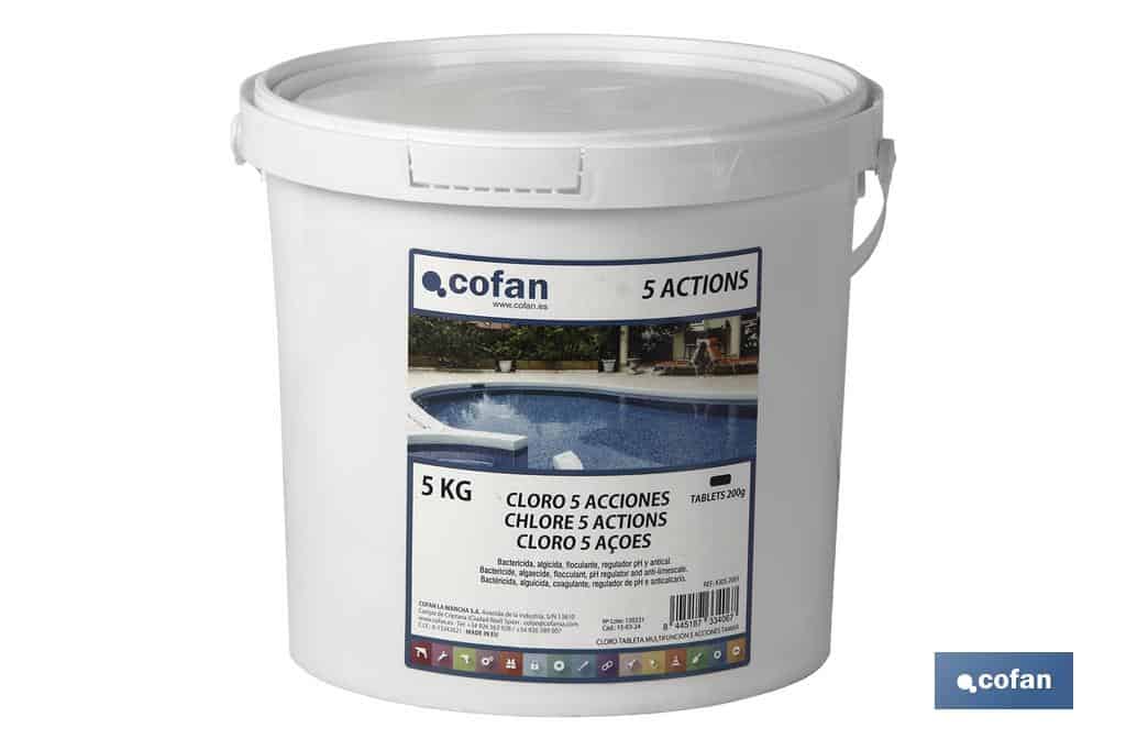 Cloro 5 Acciones Tableta 5 Kg Cofan • Herramientas Bazarot