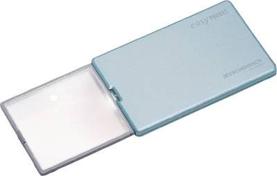 Eschenbach 152122 Handlupe mit LED-Beleuchtung Vergrößerungsfaktor: 4 x Linsengröße: (L x B) 86 mm x 54 mm Blau