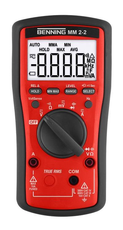 Benning MM 2-2 Hand-Multimeter digital CAT III 600 V, CAT IV 300 V Anzeige (Counts): 6000
