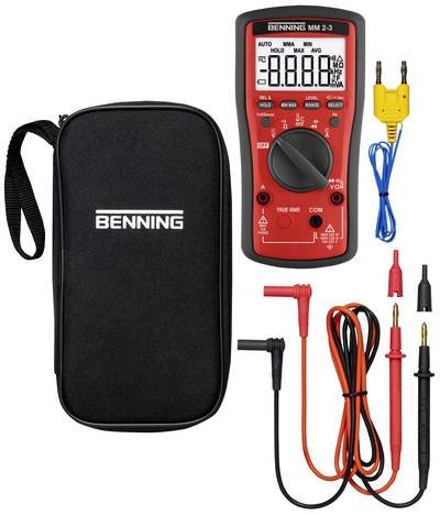 Benning MM 2-3 Hand-Multimeter digital CAT III 600 V, CAT IV 300 V Anzeige (Counts): 6000