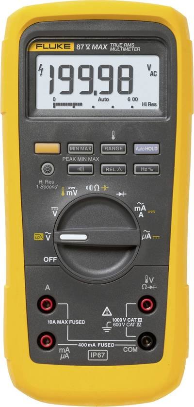 Fluke 87V-MAX Hand-Multimeter digital CAT III 1000 V, CAT IV 600 V