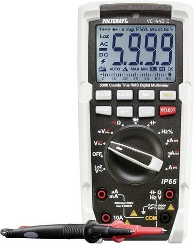 VOLTCRAFT VC-440 E Hand-Multimeter kalibriert (ISO) digital Strahlwassergeschützt (IP65) CAT III 1000 V, CAT IV 600 V An