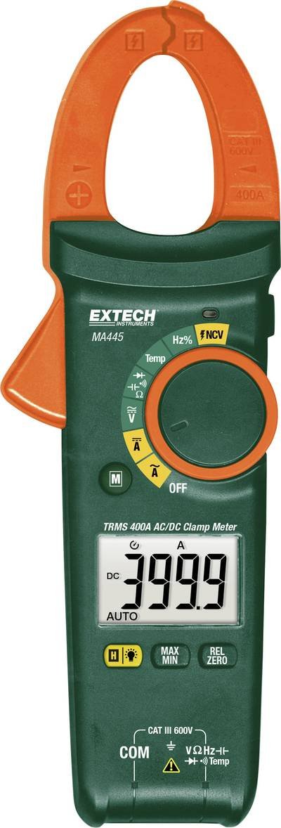 Extech MA445 Hand-Multimeter, Stromzange digital CAT III 600 V Anzeige (Counts): 4000