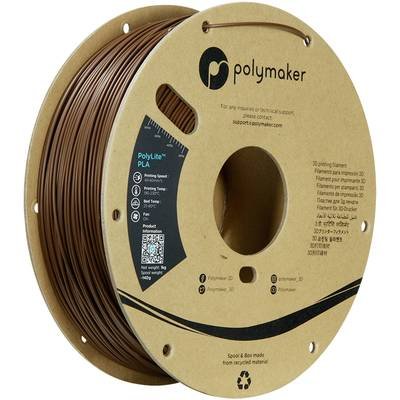 Polymaker PA02052 6938936706939 Filament PLA hohe Steifigkeit, hohe Zugfestigkeit 1.75 mm 1000 g Braun PolyLite™ 1 St.