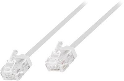 LogiLink CQ3001U RJ45 Netzwerkkabel, Patchkabel CAT 6a U/UTP 0.15 m Weiß extrem dünn, hochflexibel, Flammwidrig, Halogen