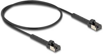 Delock 80933 RJ45 Netzwerkkabel, Patchkabel CAT 6a U/FTP 0.50 m Schwarz 1 St.