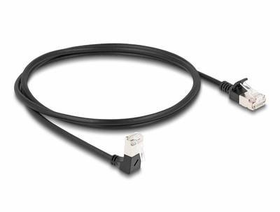 Delock 80305 RJ45 Netzwerkkabel, Patchkabel CAT 6a S/FTP 1.00 m Schwarz 1 St.