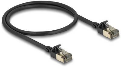 Delock 80338 RJ45 Netzwerkkabel, Patchkabel CAT 8.1 F/FTP 0.50 m Schwarz 1 St.