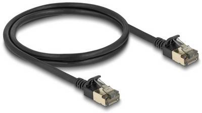 Delock 80339 RJ45 Netzwerkkabel, Patchkabel CAT 8.1 F/FTP 1.00 m Schwarz 1 St.