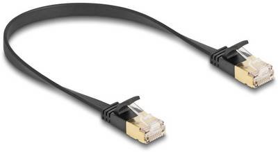 Delock 80343 RJ45 Netzwerkkabel, Patchkabel CAT 7 U/FTP 0.30 m Schwarz 1 St.