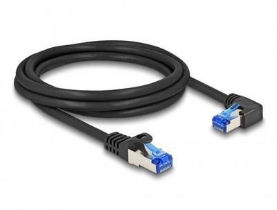 Delock 80224 RJ45 Netzwerkkabel, Patchkabel CAT 6a S/FTP 2.00 m Schwarz 1 St.